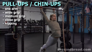 ПОДТЯГИВАНИЯ С РАСКАЧКОЙ на английском: kipping chin-ups / kipping pull-ups